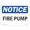 Signmission OSHA Notice Sign, Fire Pump, 5in X 3.5in Decal, 3.5" W, 5" L, Landscape, Fire Pump Sign OS-NS-D-35-L-12642 - alternate 1